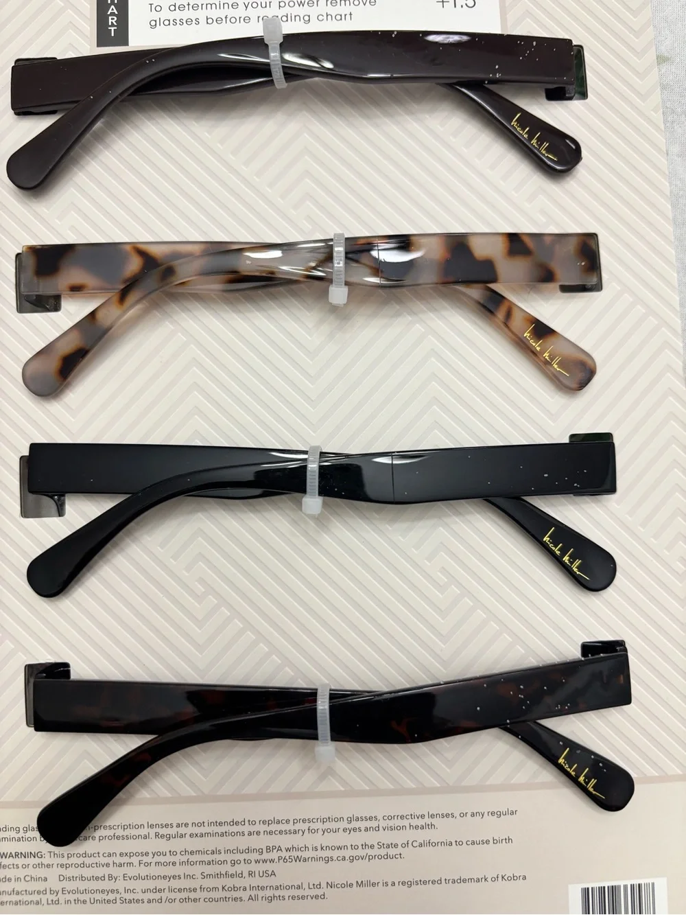 nicole miller New York Square  Reading Glasses 4 Pack  (+2.00)